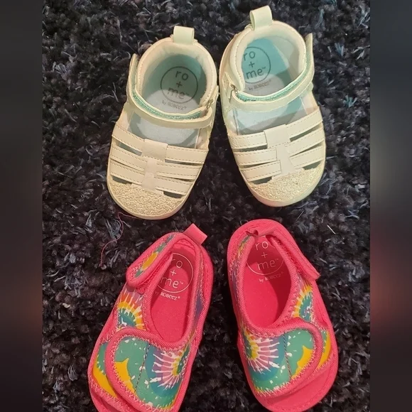 NWOT 2 pair RO+ME BABY SANDALS - Picture 8 of 13